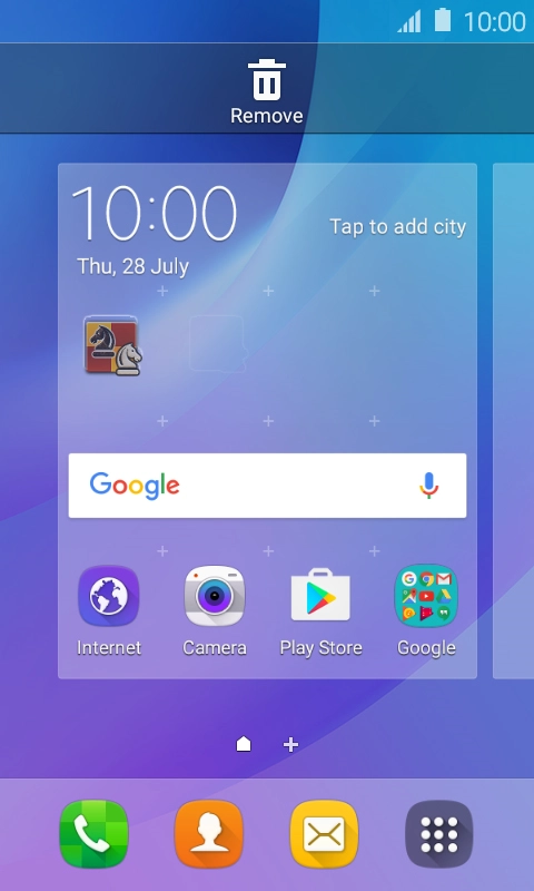 Drag the shortcut to Remove.