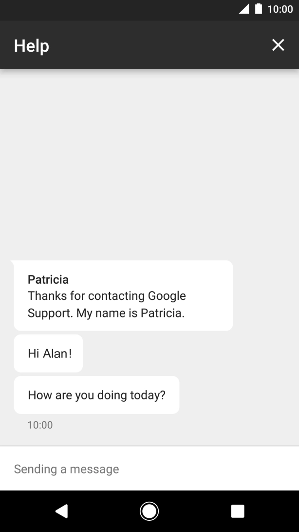 Follow the instructions on the screen to start an online chat.