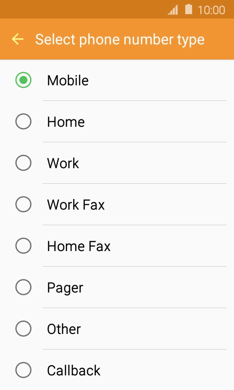 Press the required number type.