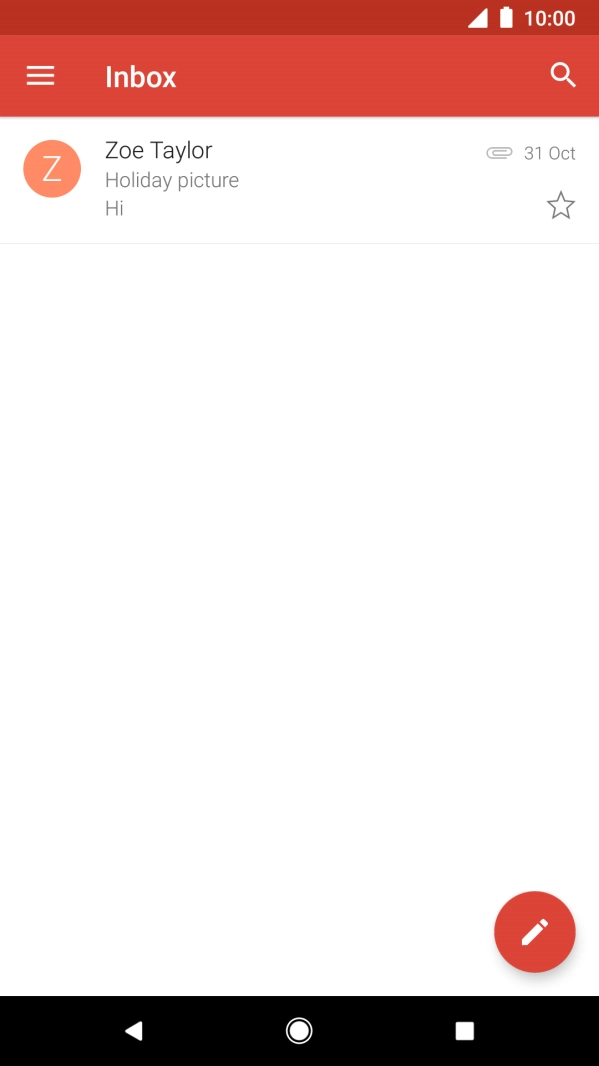 Press the new email icon.