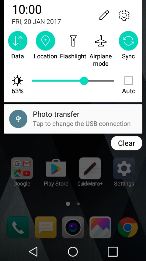 Press Airplane mode to turn the function on or off.