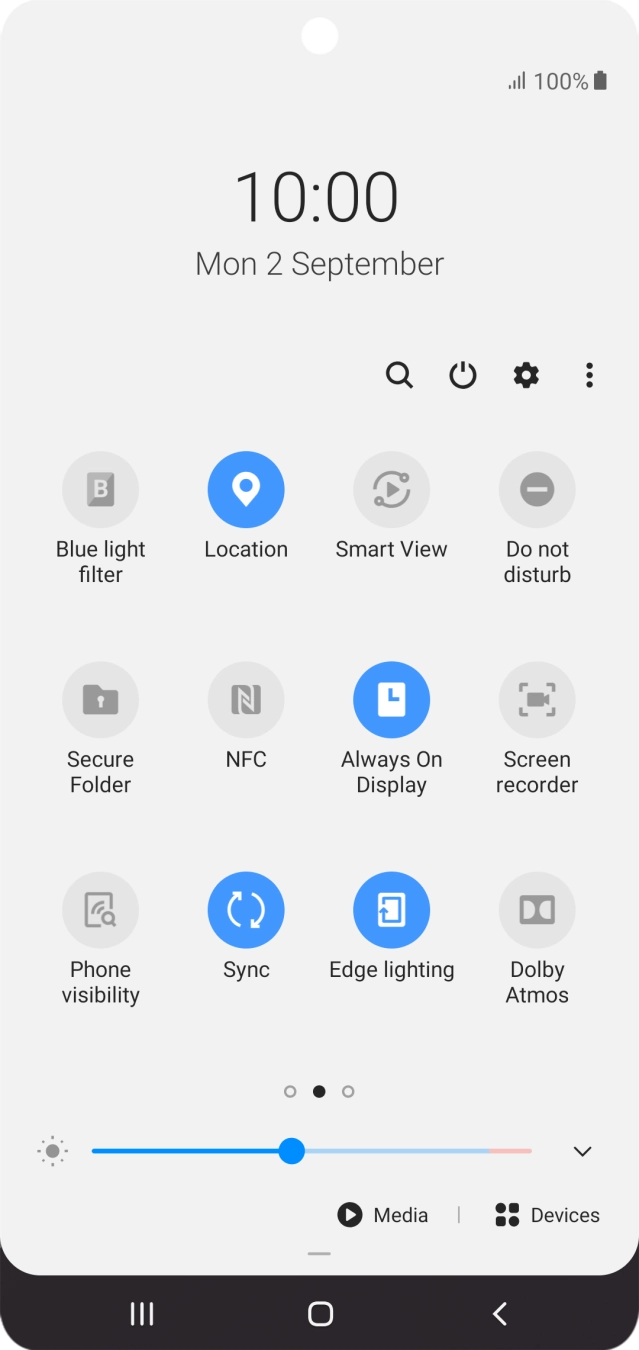 Press NFC to turn the function on or off.