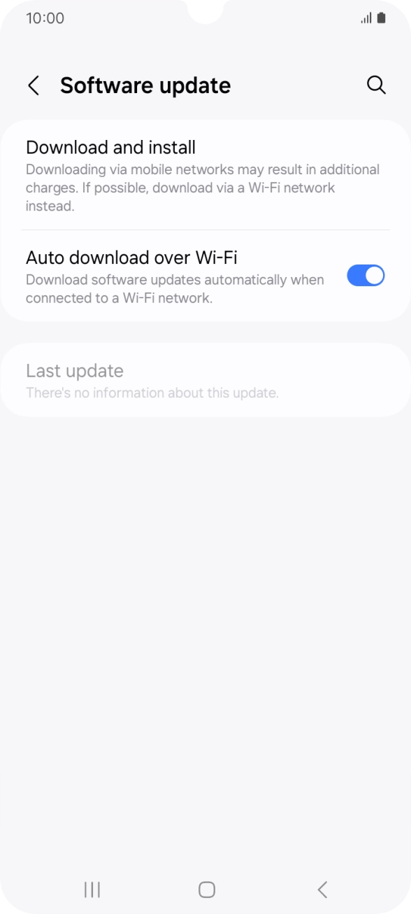 Press Download and install. If a new software version is available, it's displayed. Follow the instructions on the screen to update the phone software.