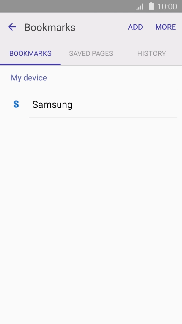 Press the required bookmark. Press the required bookmark.