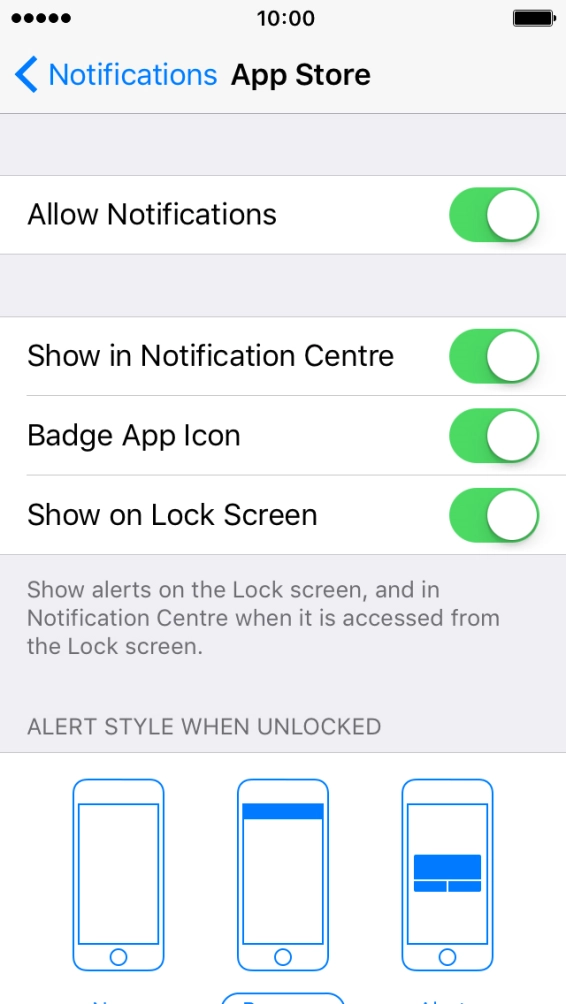 Press the indicator next to 