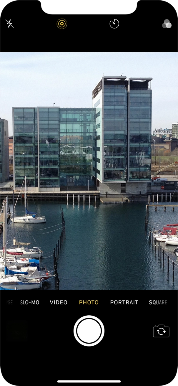 Press the flash icon.