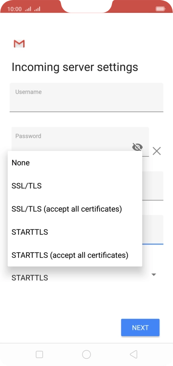 Press SSL/TLS to turn on the function. Press SSL/TLS to turn on the function.