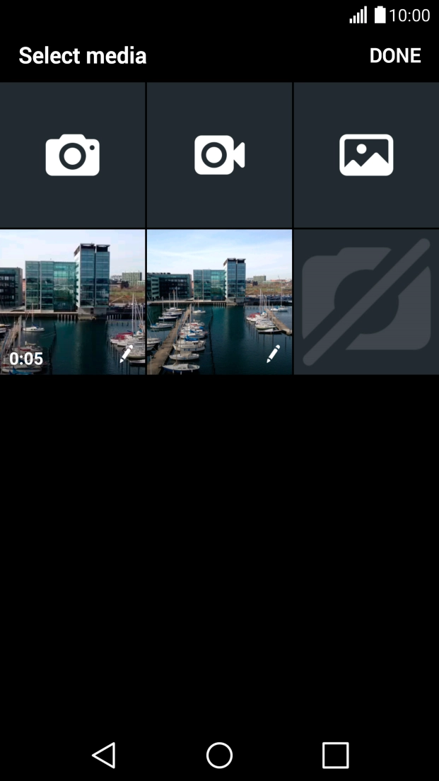 Press the gallery icon.