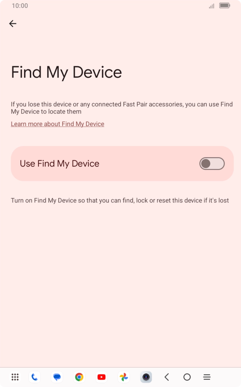 Press the indicator next to 