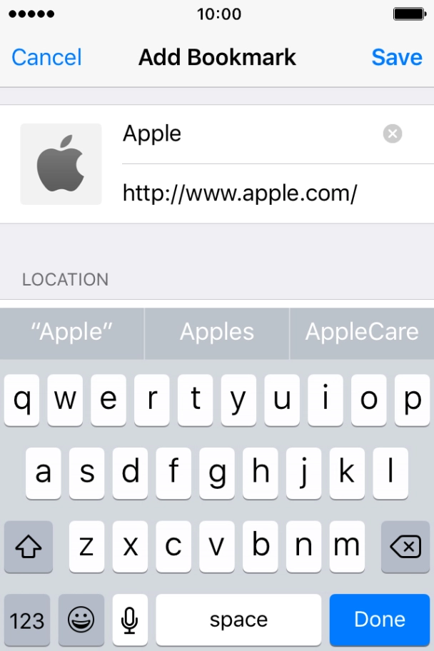 Key in the required name of the bookmark and press Save. Key in the required name of the bookmark and press Save.
