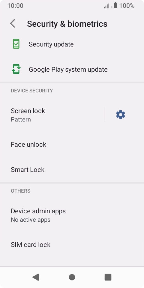 Press Screen lock and key in the current phone lock code.