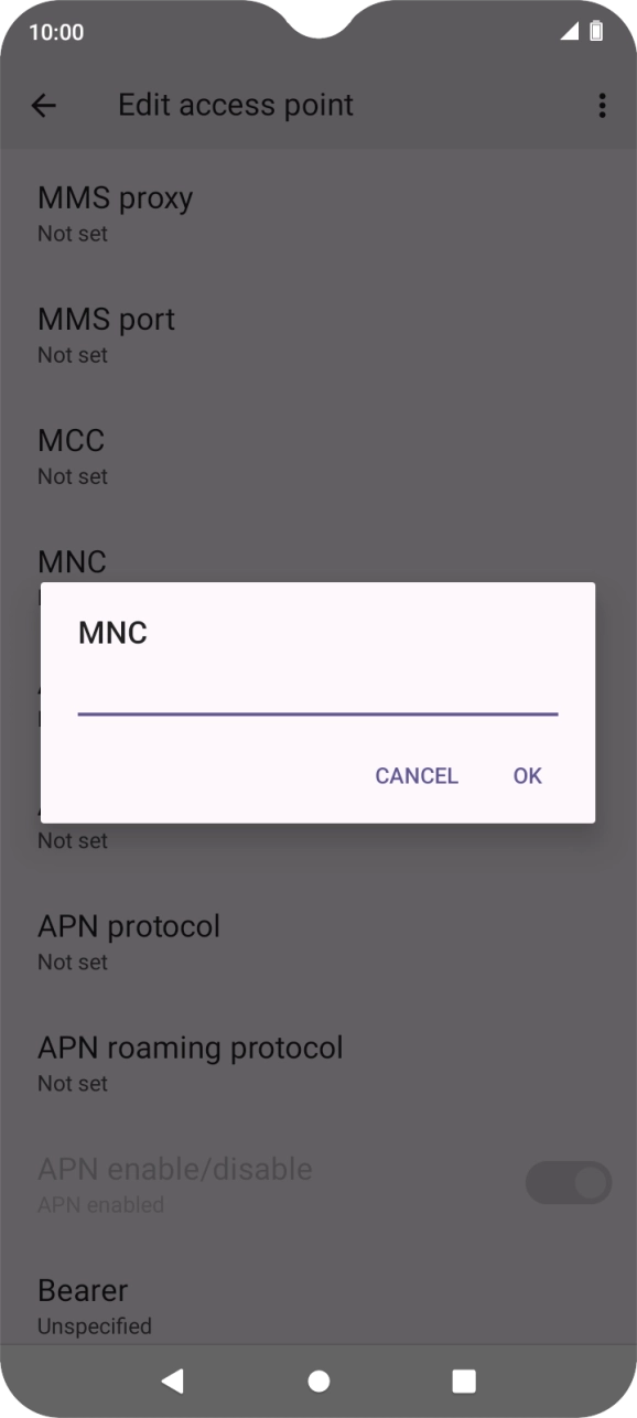 Key in 01 and press OK.
