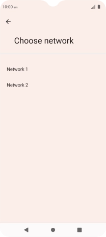 Press the required network.