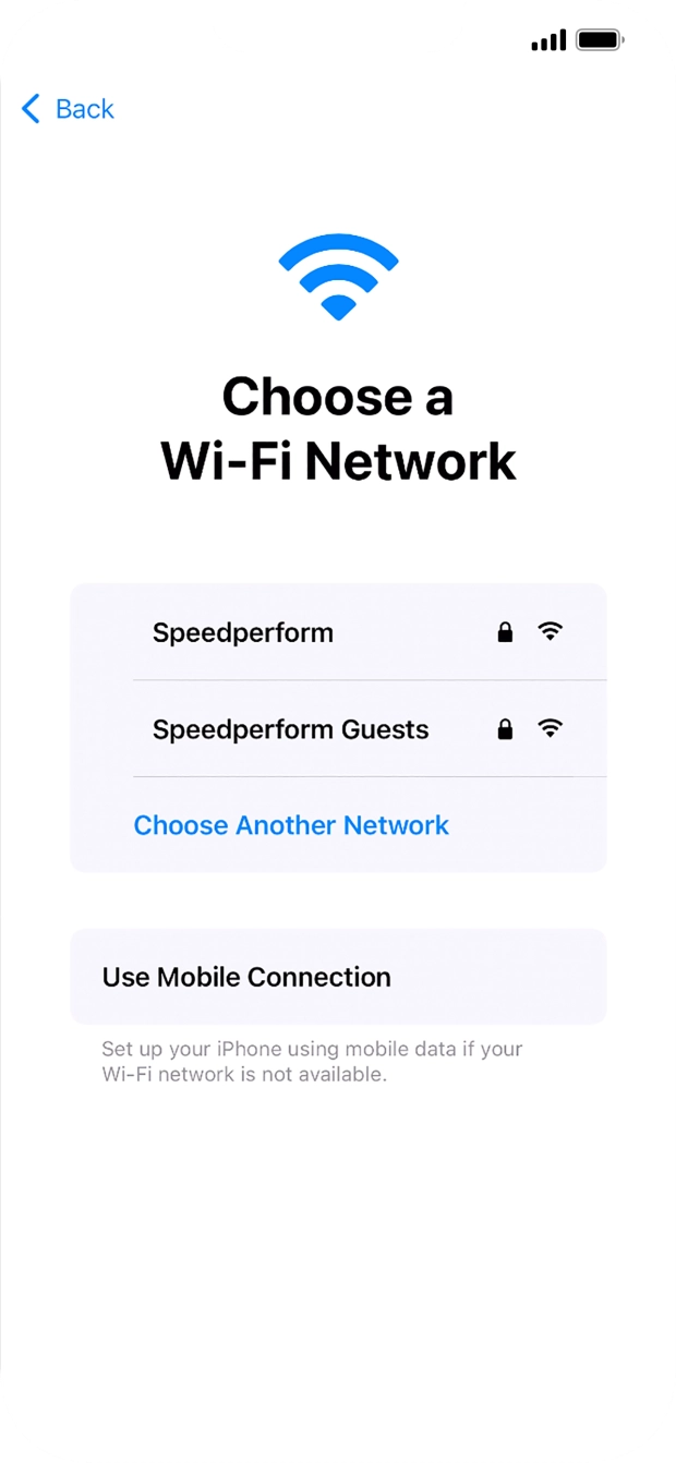 Press the required Wi-Fi network.