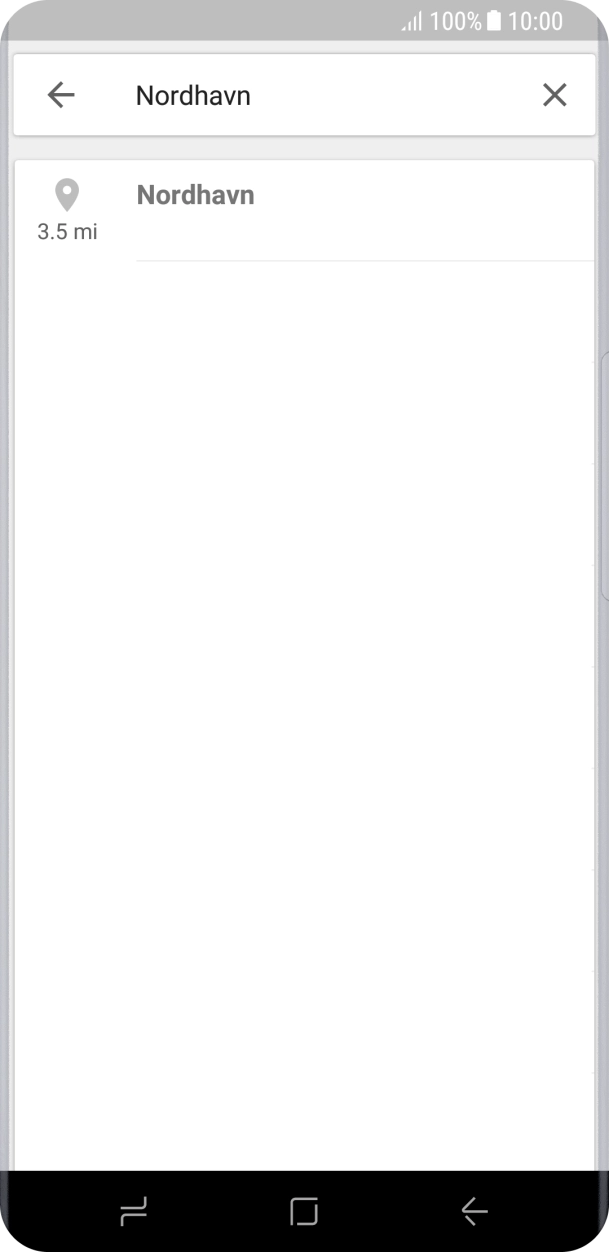 Press the required destination.