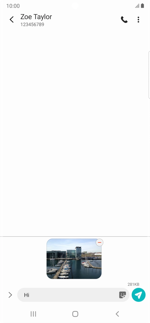 Press the send icon.