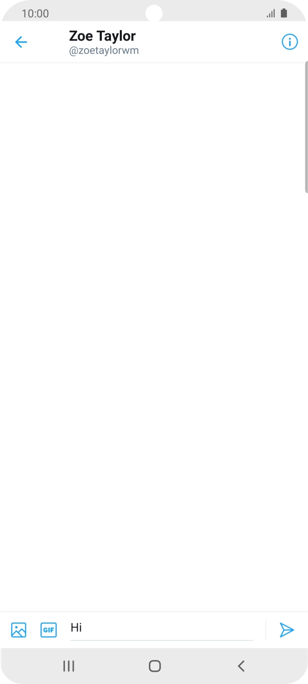 Write the required message and press the send icon.