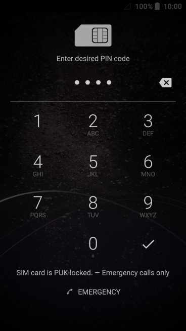 Key in a new four-digit PIN and press the confirm icon.