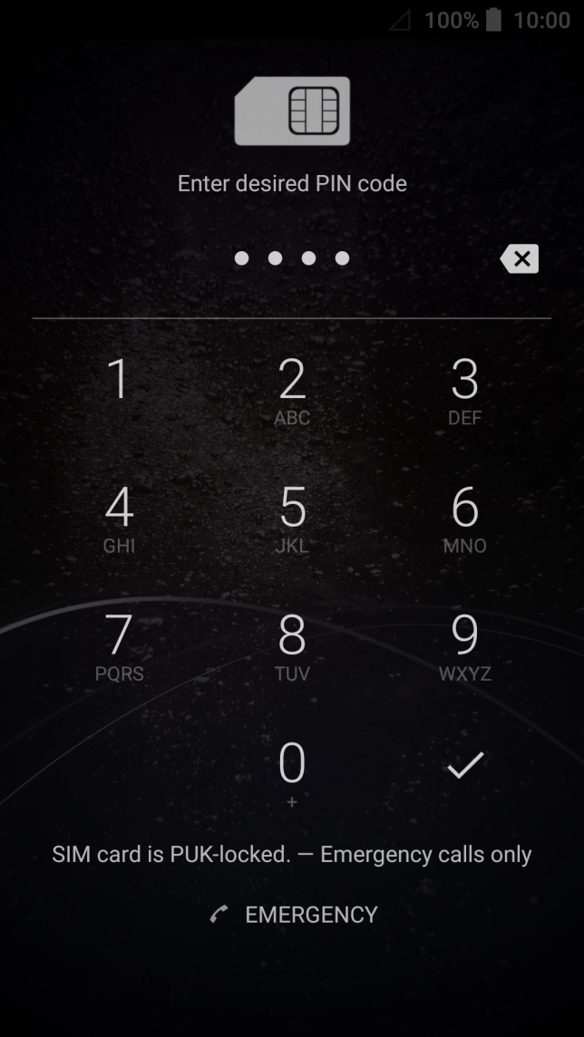 Key in a new four-digit PIN and press the confirm icon. Key in a new four-digit PIN and press the confirm icon.
