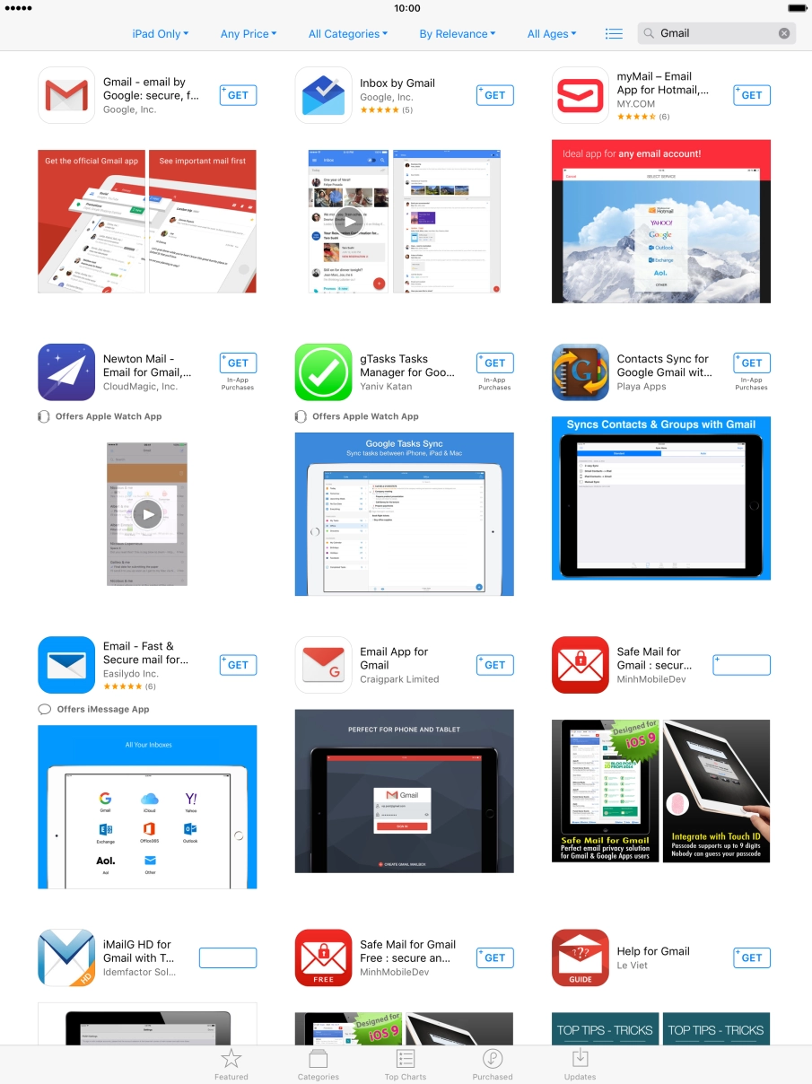 Press Gmail. Press Gmail.
