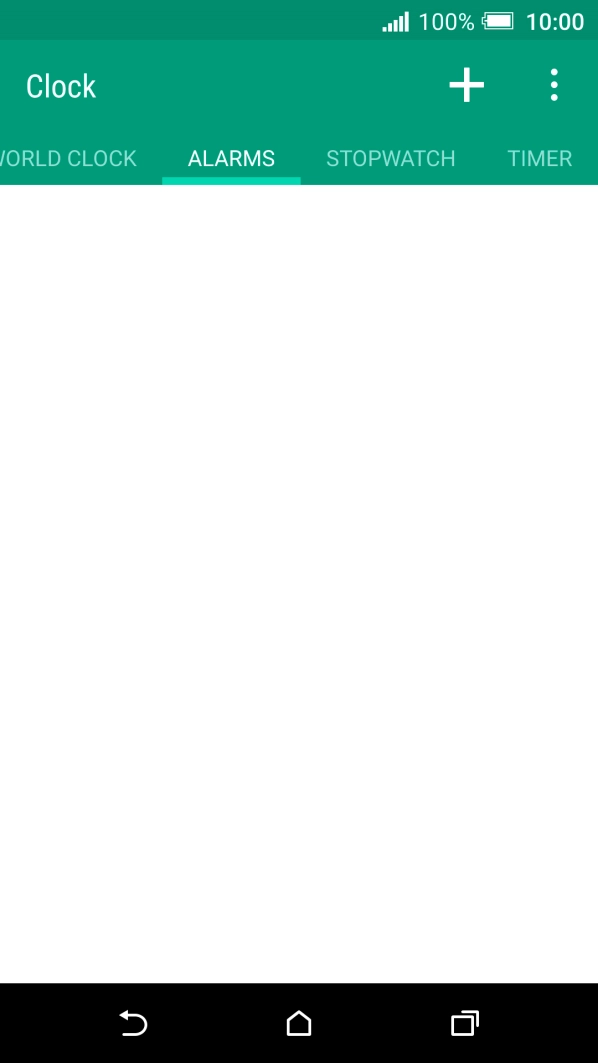 Press the new alarm icon.