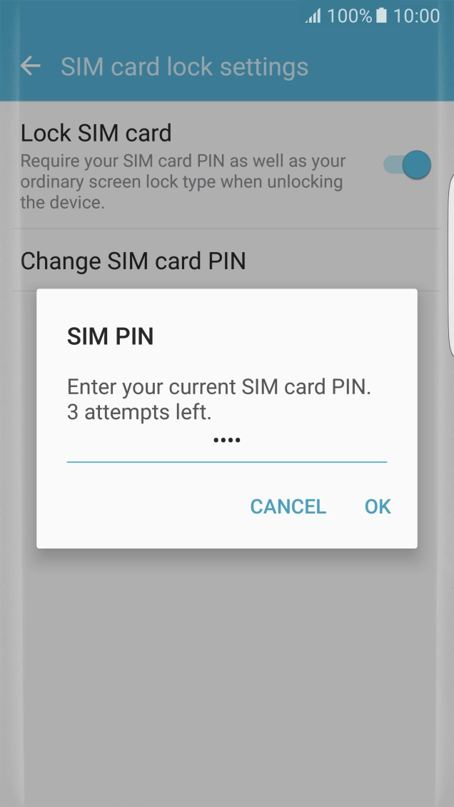 Key in your current PIN and press OK.