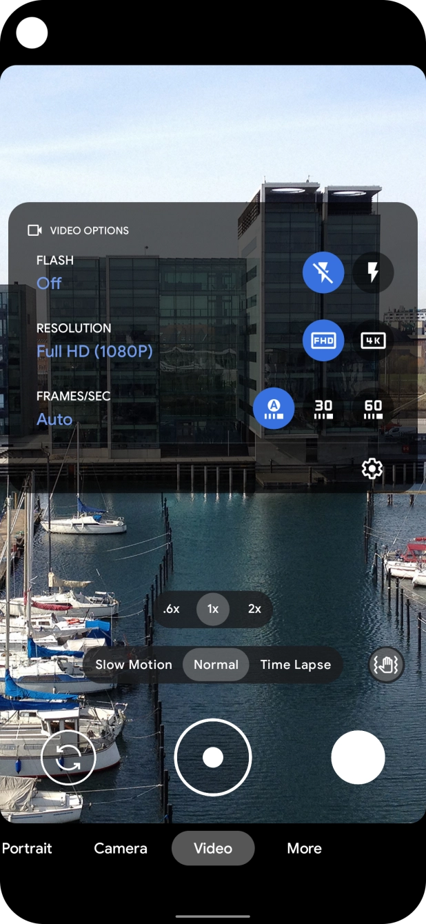 Press the required setting.
