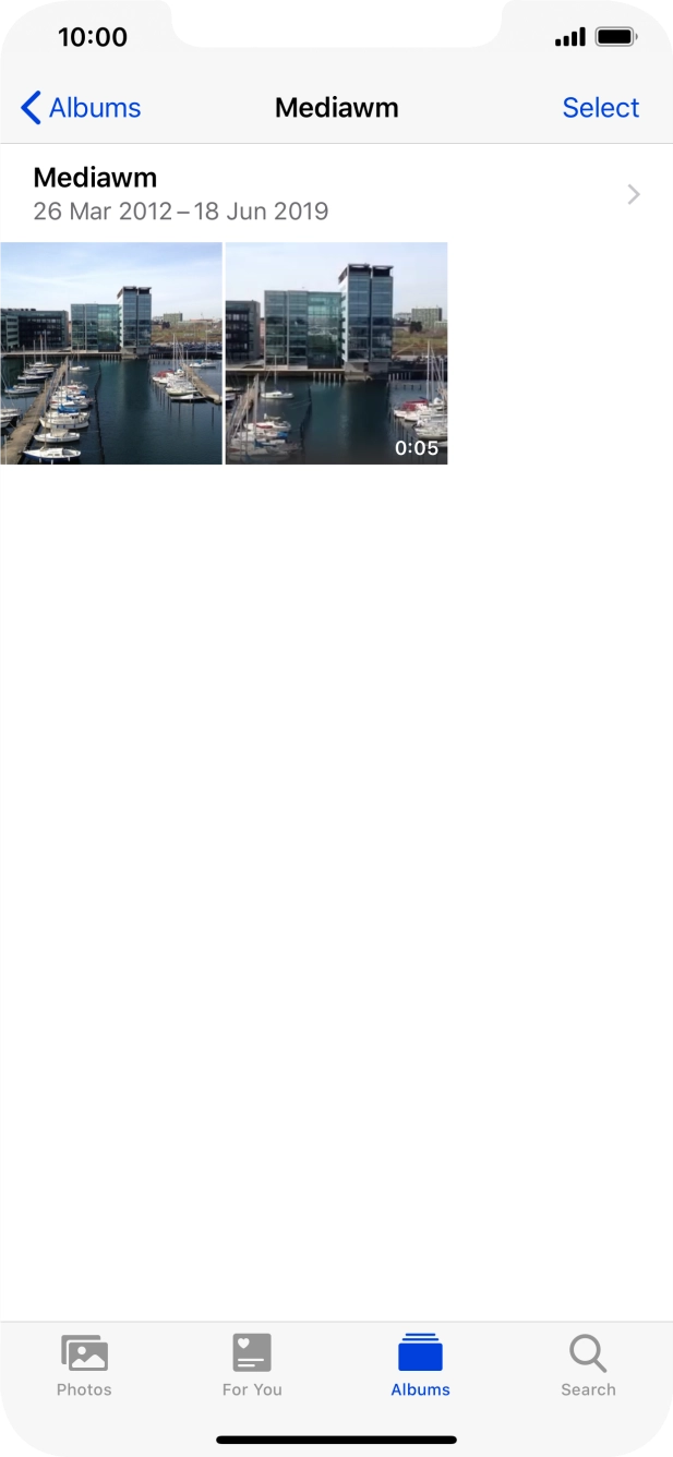 Go to the required folder and press the required picture or video clip.