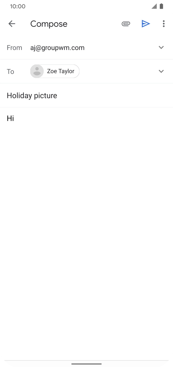 Press the attachment icon.