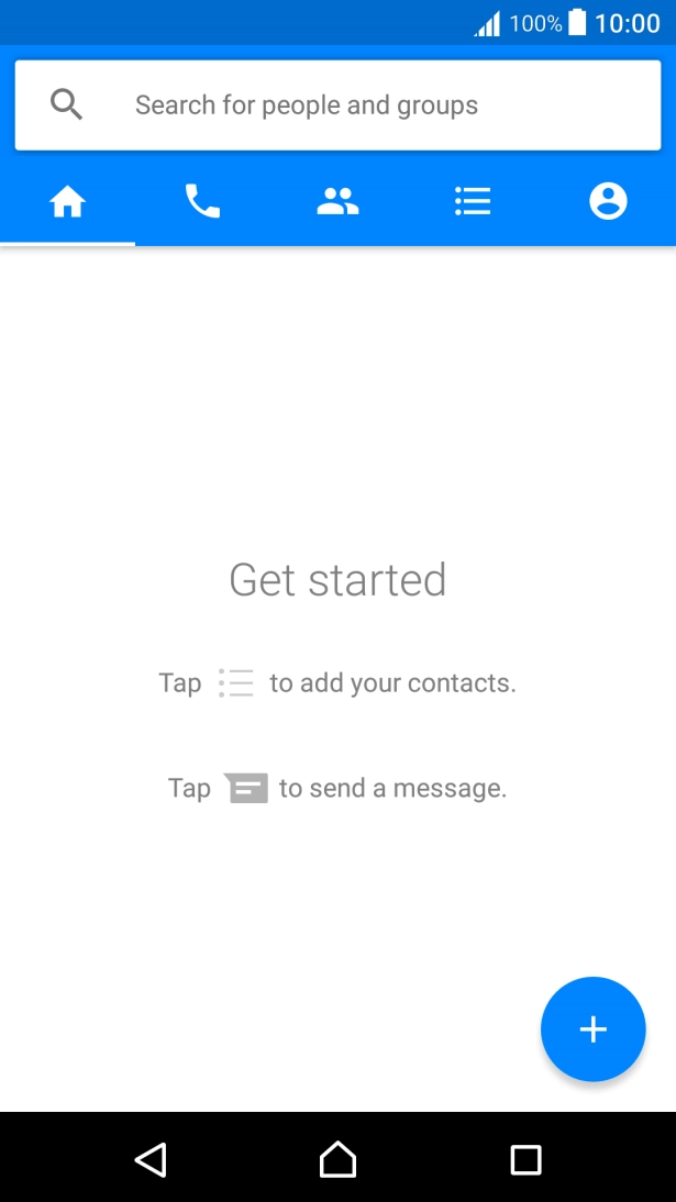 Press the new action icon.