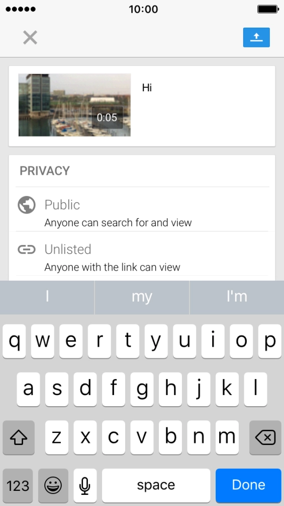 Follow the instructions on the screen to key in the required information and press the upload icon.