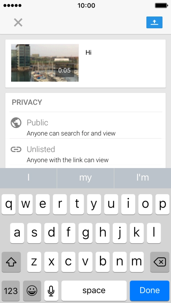 Follow the instructions on the screen to key in the required information and press the upload icon.