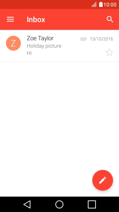 Press the new email icon.