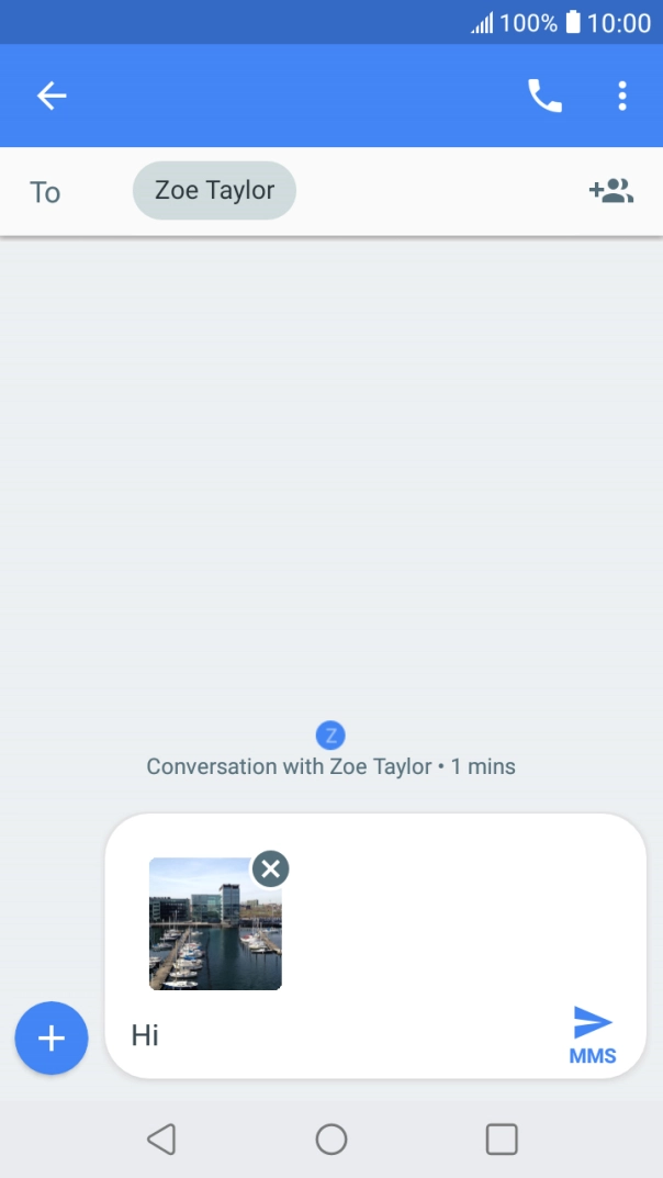 Press the send icon.
