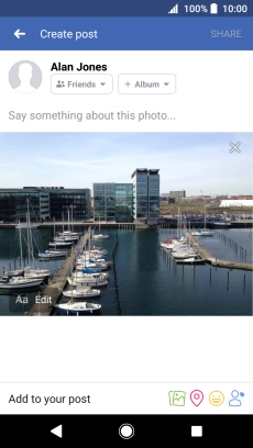 Press the text input field.