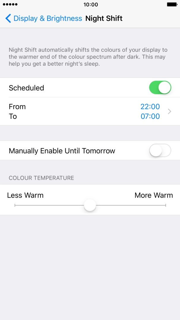 Press the indicator next to 