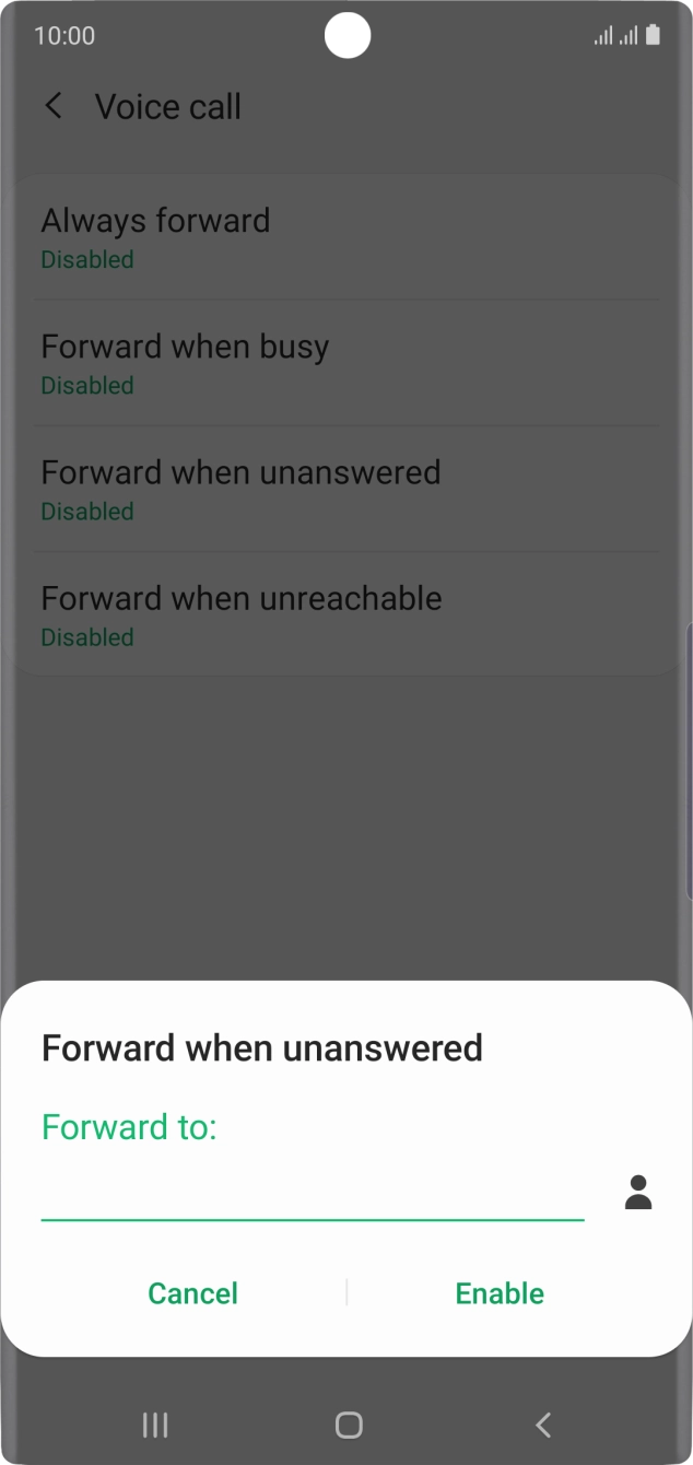 Key in +61101 and press Enable.