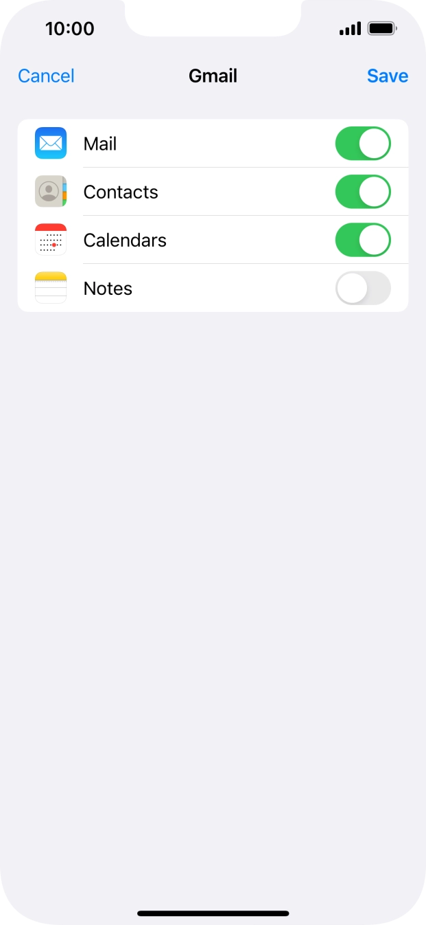 If this screen is displayed, your email account has been recognised and set up automatically. Follow the instructions on the screen to key in more information and finish setting up your phone.