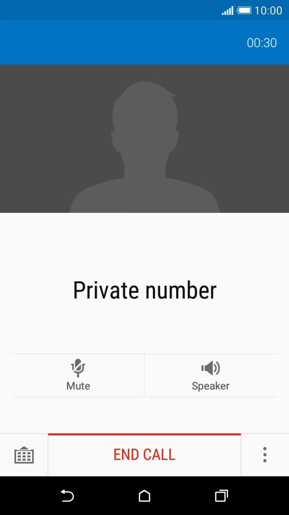 Press END CALL.