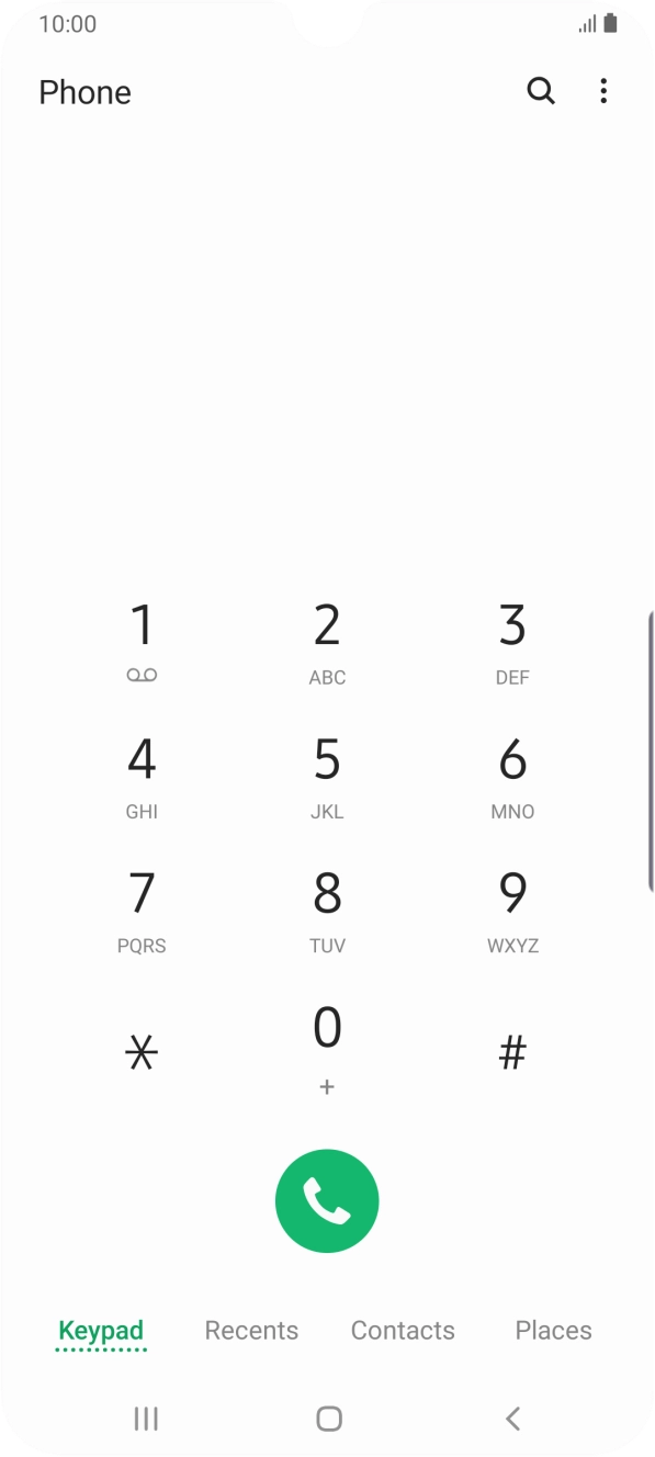 Press the menu icon.