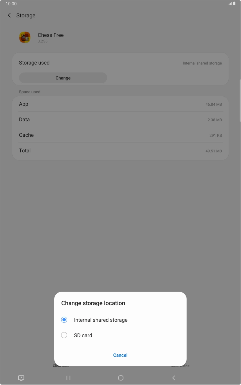 Press the name of the memory card.