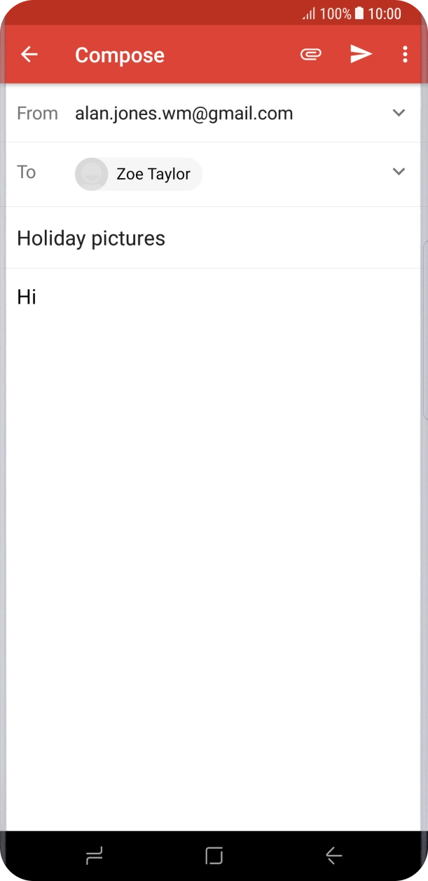 Write the required text and press the send icon.