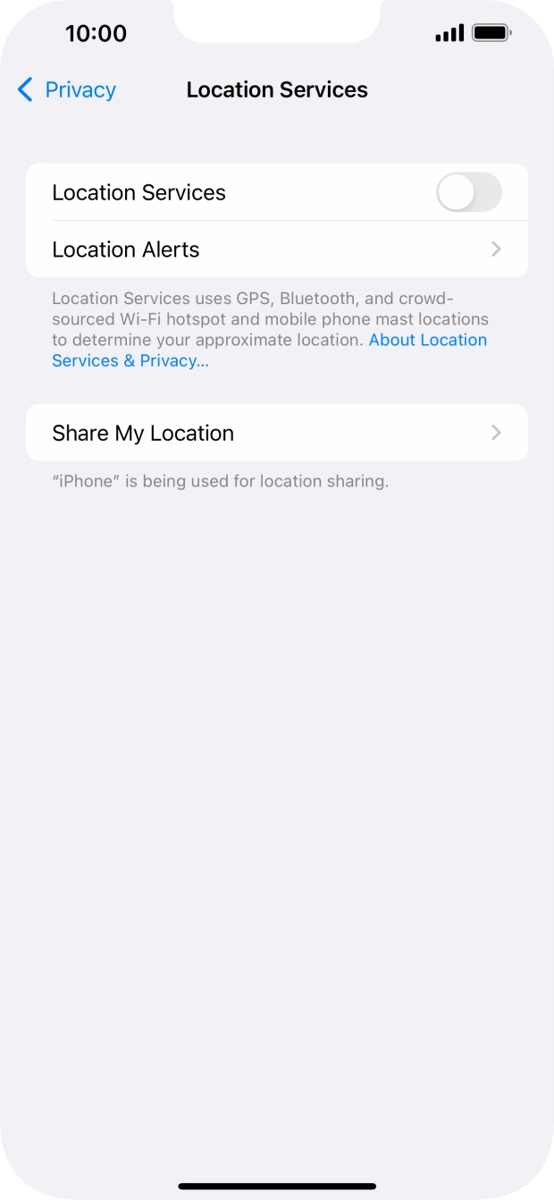 Press the indicator next to 