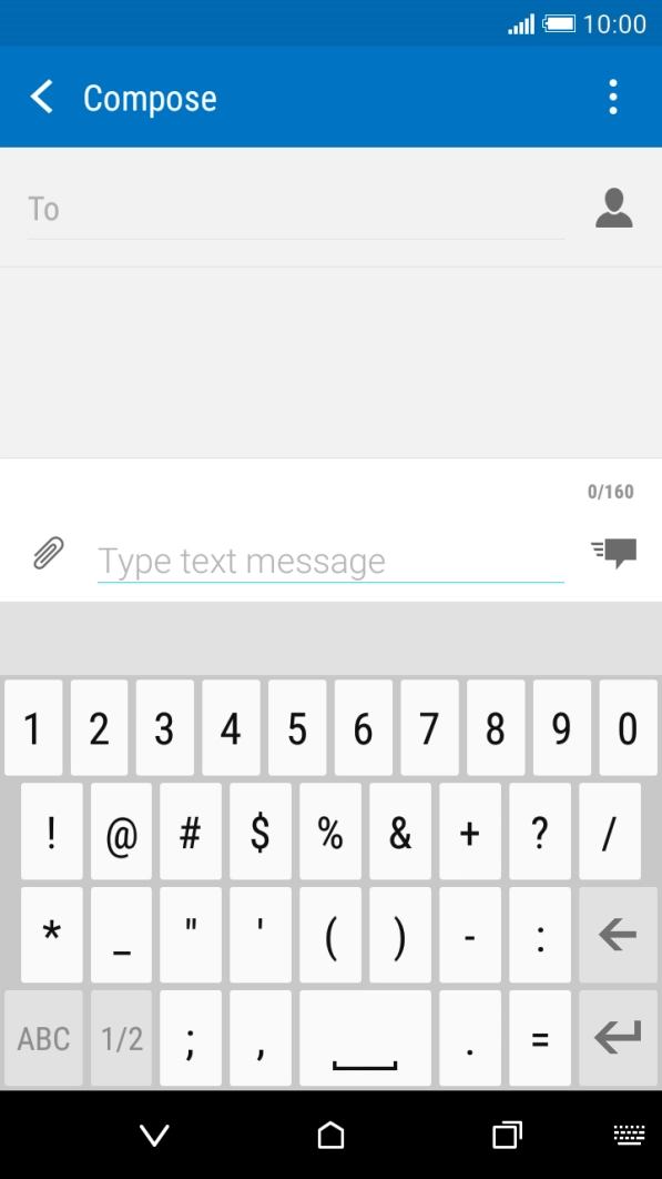 Press the required numbers and symbols.