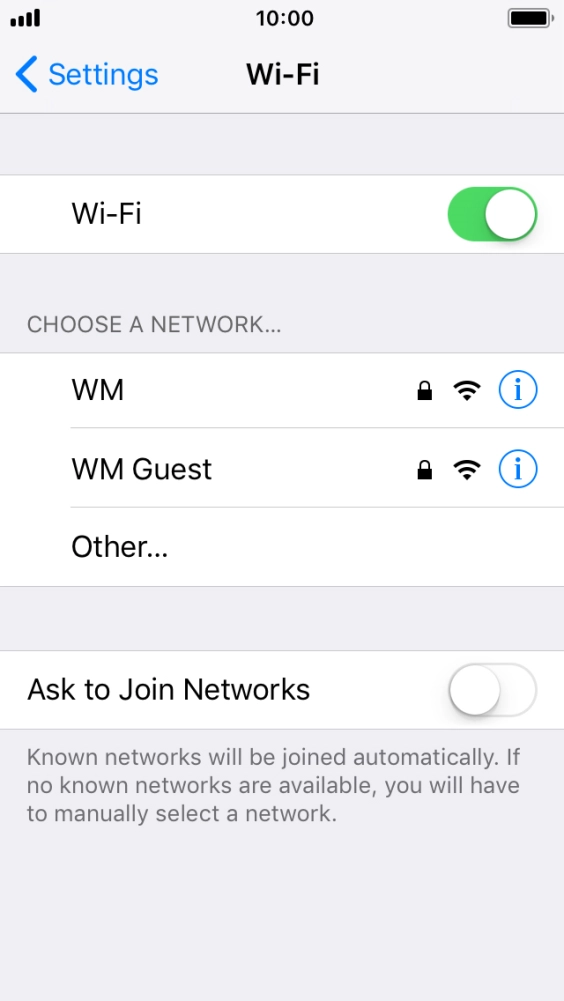 Press the required Wi-Fi network and key in the password for the Wi-Fi network.