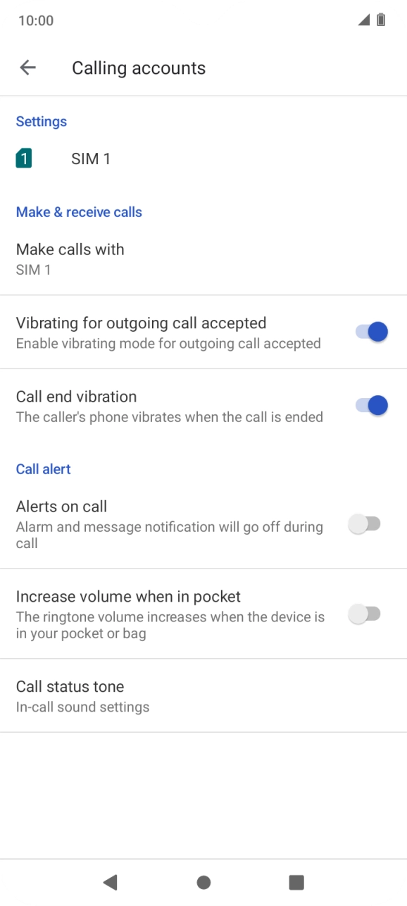 Press the name of your SIM.