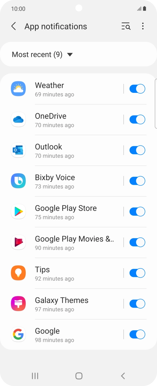 Press the drop down list.