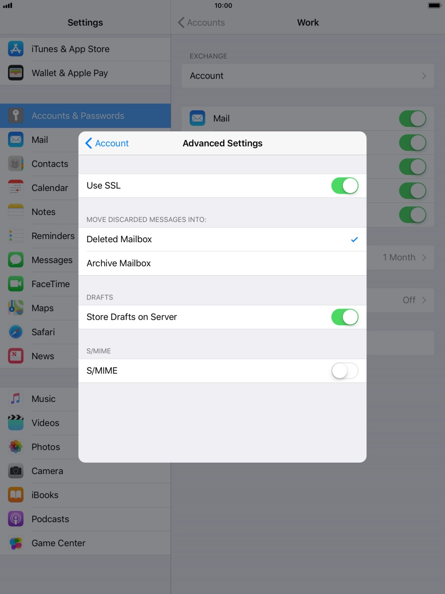 Press the indicator next to 