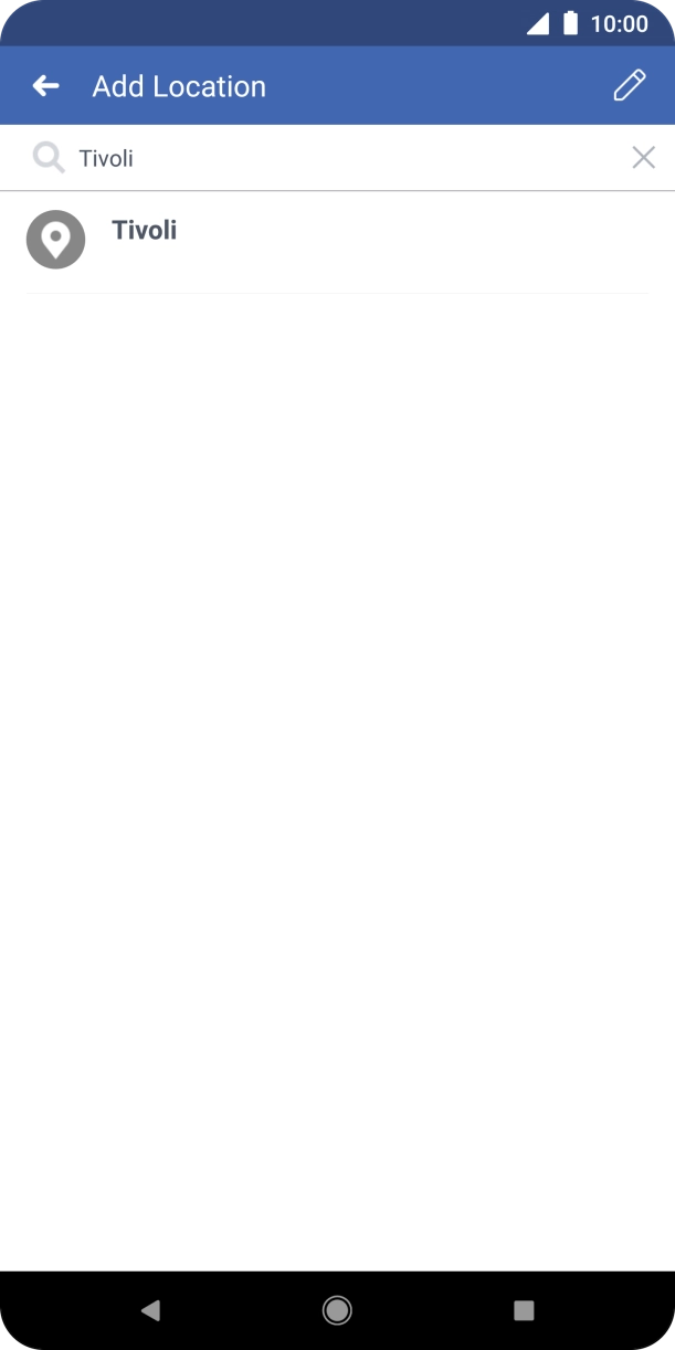 Press the required location.