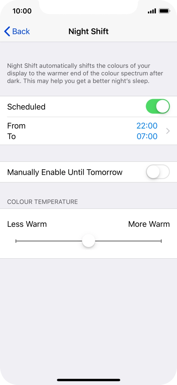 Press the indicator next to 